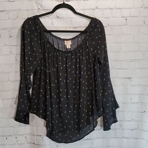 Mossimo boho floral off shoulder top size M